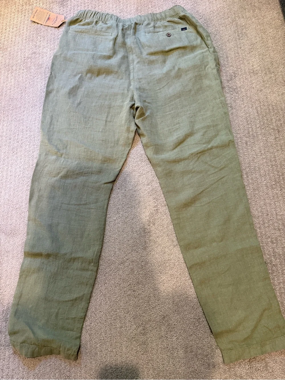 Faherty Men's Lightweight Canyon Olive Drawstring Pants